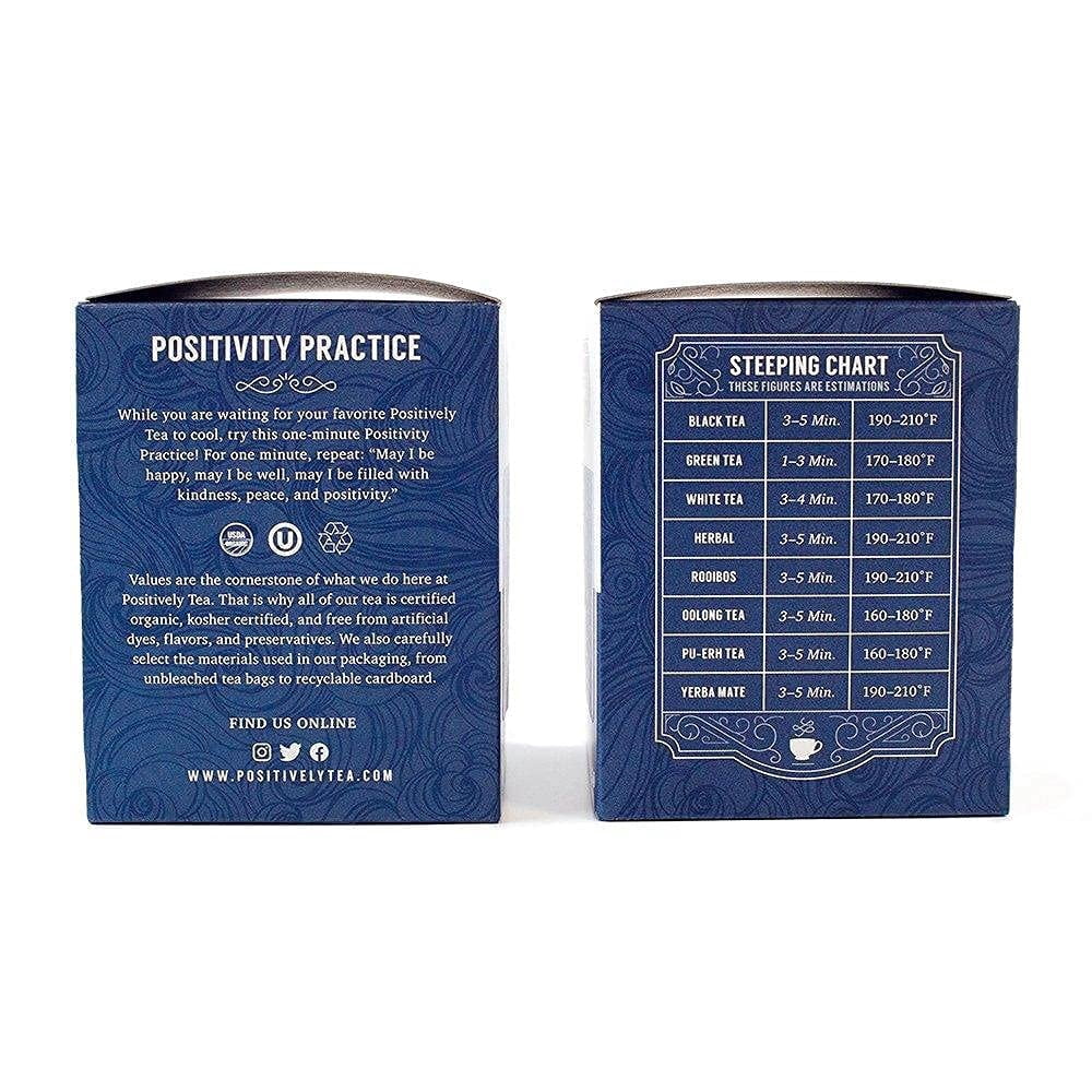 Positively Tea's Organic Tea Bag Sampler, 120 Ct Tea Bags 6 Boxes of 20
