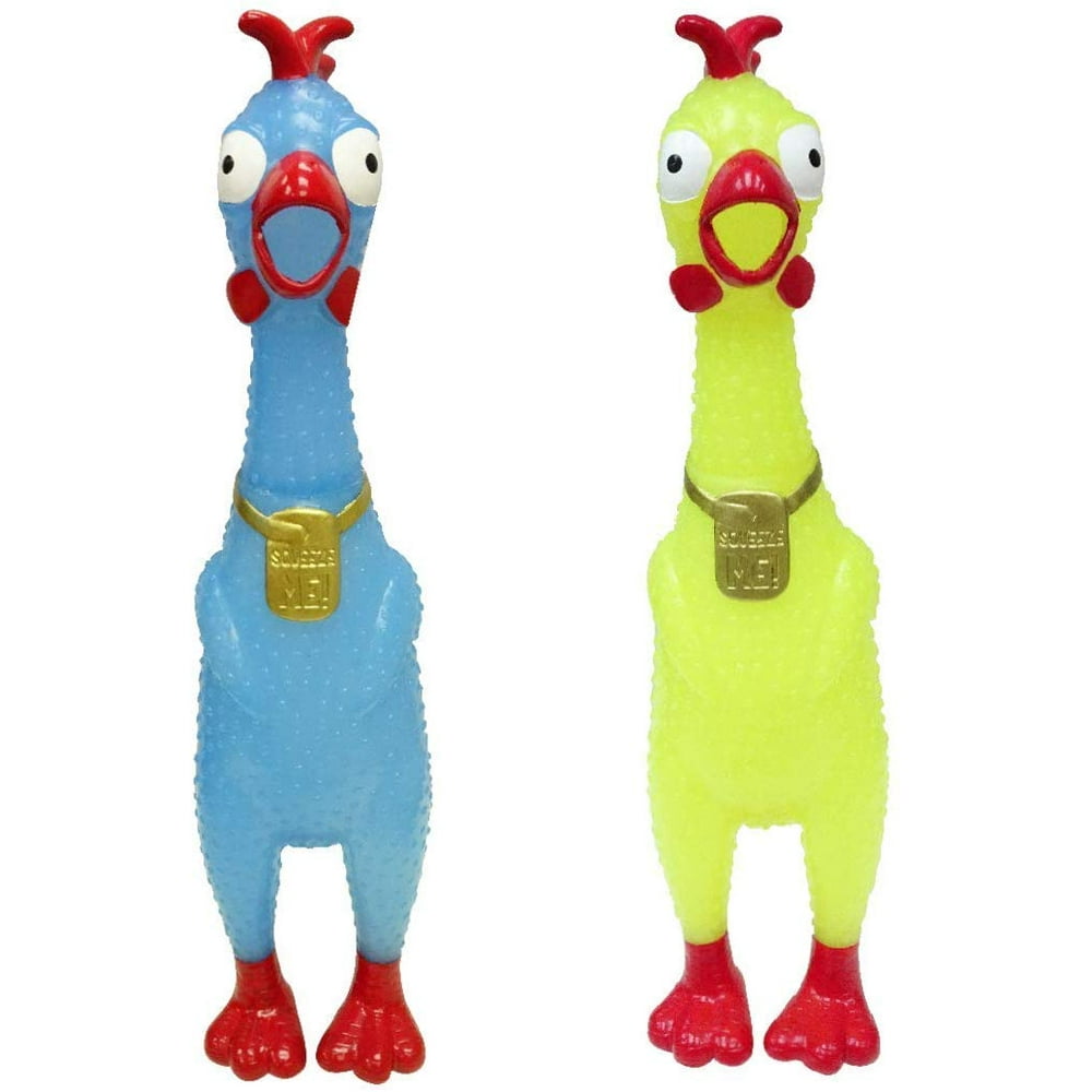 Animolds Squeeze Me Rubber Chicken Toy Screaming Rubber Chickens For