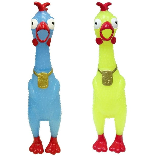 Animolds Squeeze Me Rubber Chicken Toy Screaming Rubber Chickens For