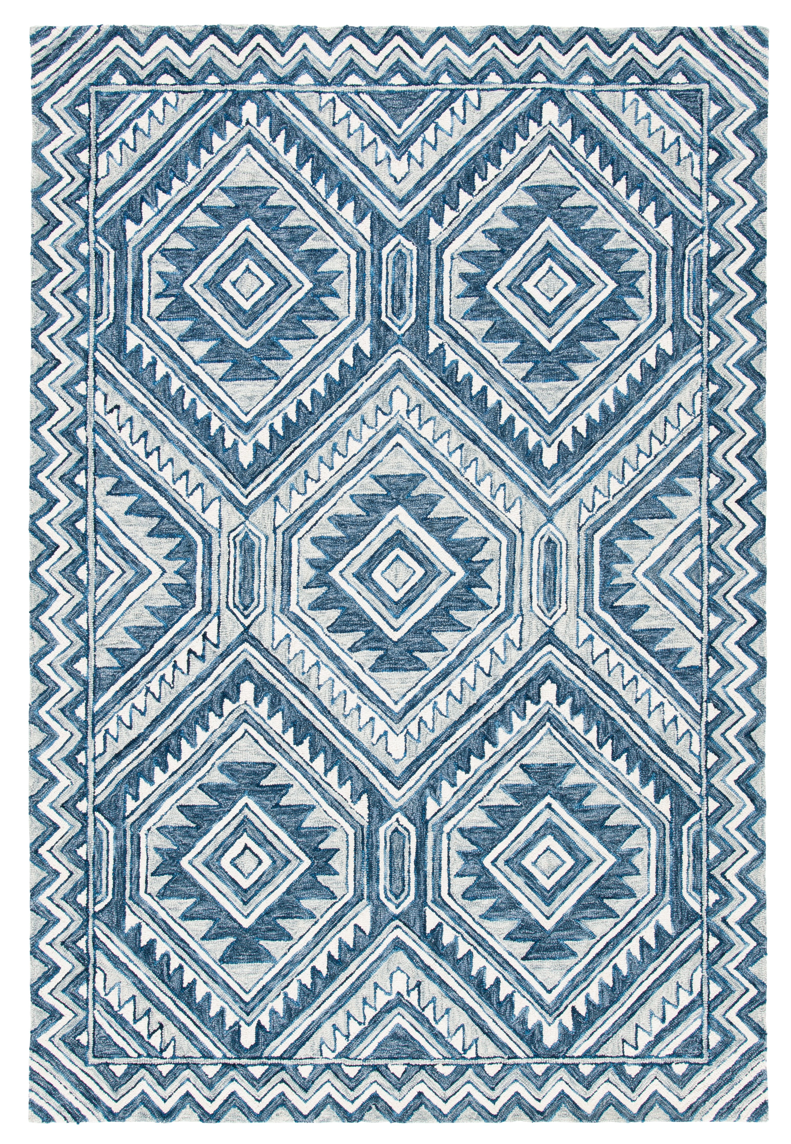 Safavieh Metro Desi Medallion Area Rug, Blue/Ivory, 5' x 8'