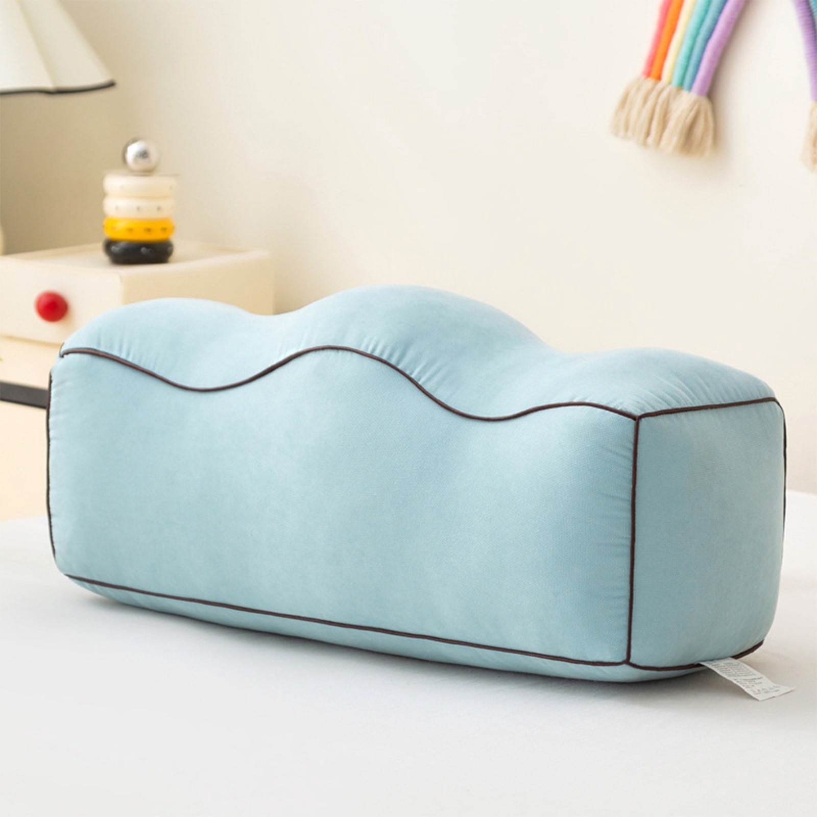 Nilvkv Cooling Pregnancy Leg Support Pillow Memory Foam Height Elevation Cushion Removable Washable Cover 23.62x7.87 Inches