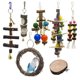 thumbnail image 1 of Juguetes para masticar pájaros loro,pájaros loro campanas juguetes,Columpio de loros para pájaros,Pájaros loros juguetes de escalada,Accesorios para jaulas de loros,Percha de pie 2 piezas Salvador Juguetes para masticar pájaros loro, 1 of 10