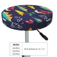thumbnail image 2 of Dinosaur island Round Bar Stool Seat Covers, Elastic Round Chair Cover Stool Seat Slipcover Bar Stool Cushions Round Pad for 12-14 inch, 2 of 5
