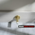 thumbnail image 6 of Door Stopper Gold, 304 Stainless Steel Thicken 1mm Sound Dampening Door Stop Bumper Wall Protetor 1 Pack, Brushed Gold Black Tip, DSB5-WG, 6 of 8