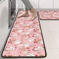 thumbnail image 2 of Kitchen Rugs Sets Of 2,Pink Christmas Snowman Pattern Anti Fatigue Kitchen Mat Rugs Non Slip Washable,Decorative Kitchen Floor Mats for Kitchen,Sink,Laundry,17"x47"+17"x47", 2 of 5