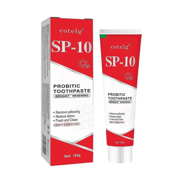 Sp10 Probiotic Toothpaste, Sp-10 Ultra Whitening Toothpaste, Fresh Breath Stain Removal, Deep Cleaning Care, SP 10 Probiotic Toothpaste Whitening