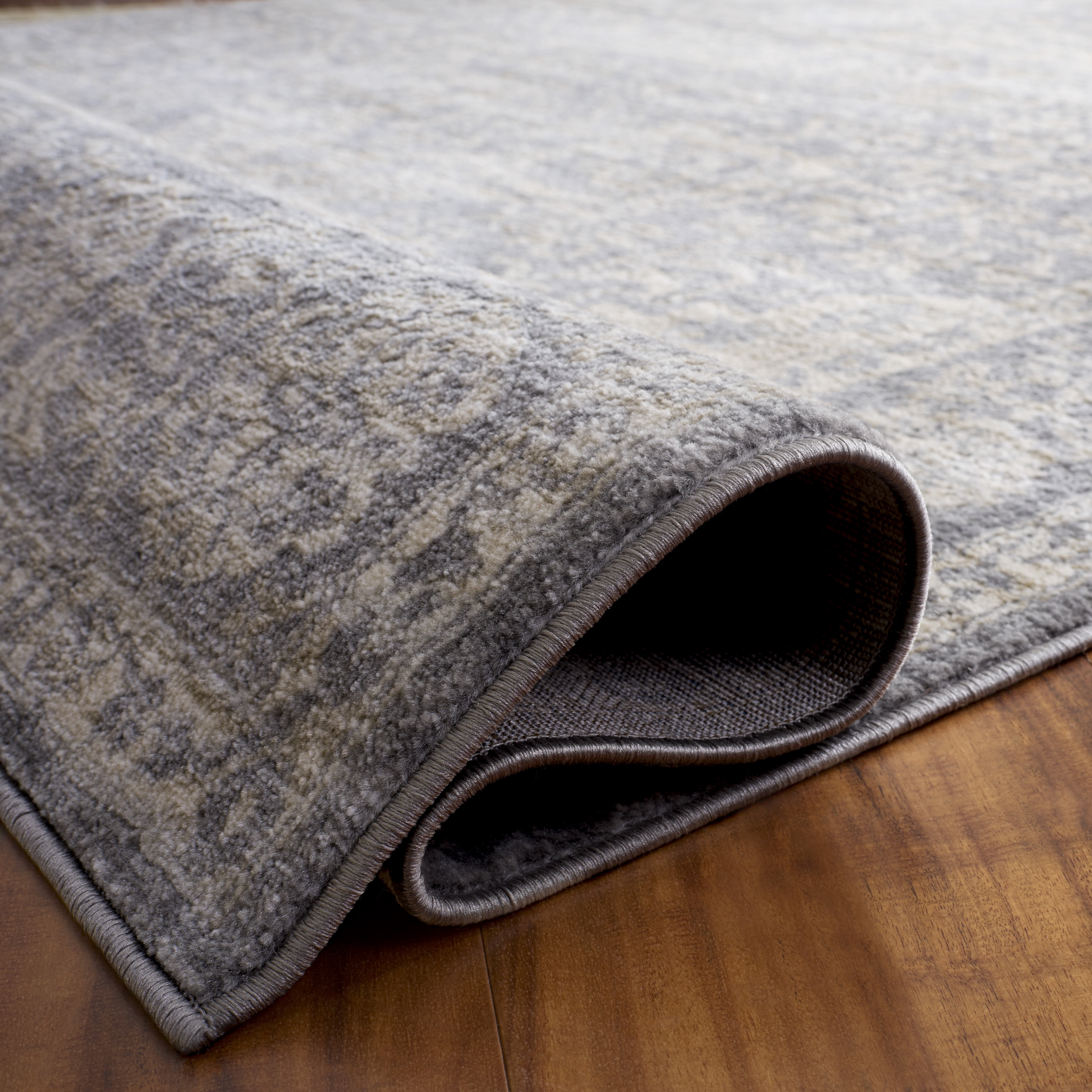SAFAVIEH Brentwood Adams Oriental Area Rug, Light Gray/Ivory, 4' x 6'