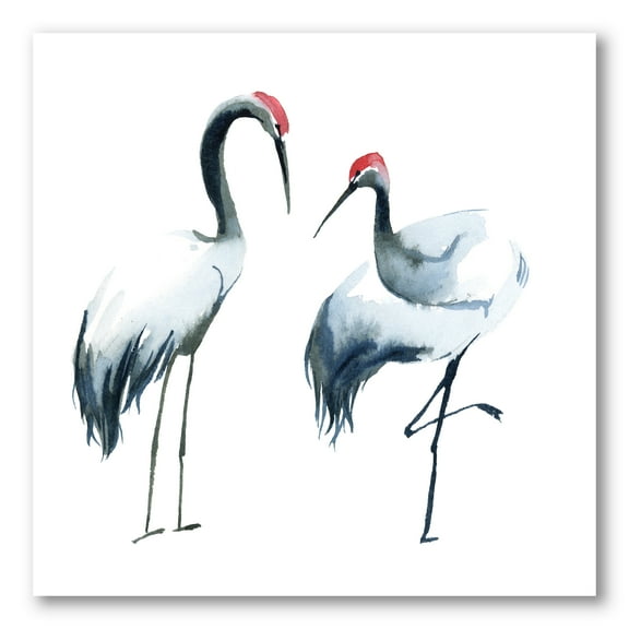 Designart ' Two Monochrome Shadoofs ' Farmhouse Canvas Wall Art Print