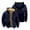 Navy, variant on Ty Myers Let 'Em Talk Zipper Jacket Long Sleeve Winter Parka Women Men Casual Fashion Coat