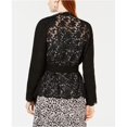 thumbnail image 2 of Chaqueta de bouclé de encaje Ginger para mujer, negro, XS, 2 of 2