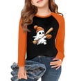 thumbnail image 2 of Grblisyd Halloween Sweatshirt Girls Boys Fancy Ghost Printed Pullover Raglan Long Sleeve Crewneck Tops 9-10 Years, 2 of 6