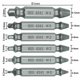 thumbnail image 3 of 6 Piezas Extractores de Tornillo Rotos Coloque la Herramienta de Remover de Tornillo Dañado., 3 of 7
