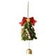 thumbnail image 2 of Adornos De Terciopelo Guirnalda colgante de ratán con forma de árbol de Navidad y cascabeles para decorar la puerta en Navidad (1 unidad, 19 x 12 x 7 cm) [B] Rkxzt, 2 of 8