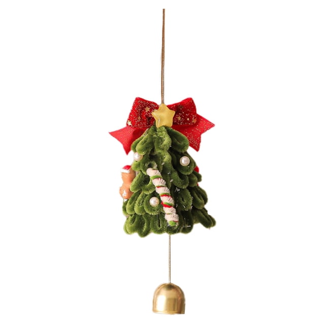 Christmas Tree Decorations 2025 Christmas Tree Decorations Rattan Garland Scene Layout with Door Hanging Pendant Small Christmas Tree