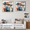 thumbnail image 4 of Designart "Woman With Stylish Hats III" Fashion Wall Art Living Room, 4 of 5