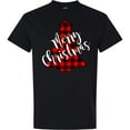 thumbnail image 3 of Inktastic Red Buffalo Plaid Christmas Tree T-Shirt, 3 of 5
