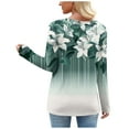 thumbnail image 4 of T-Shirt à Manches Longues Imprimé pour Femmes, 4 of 7