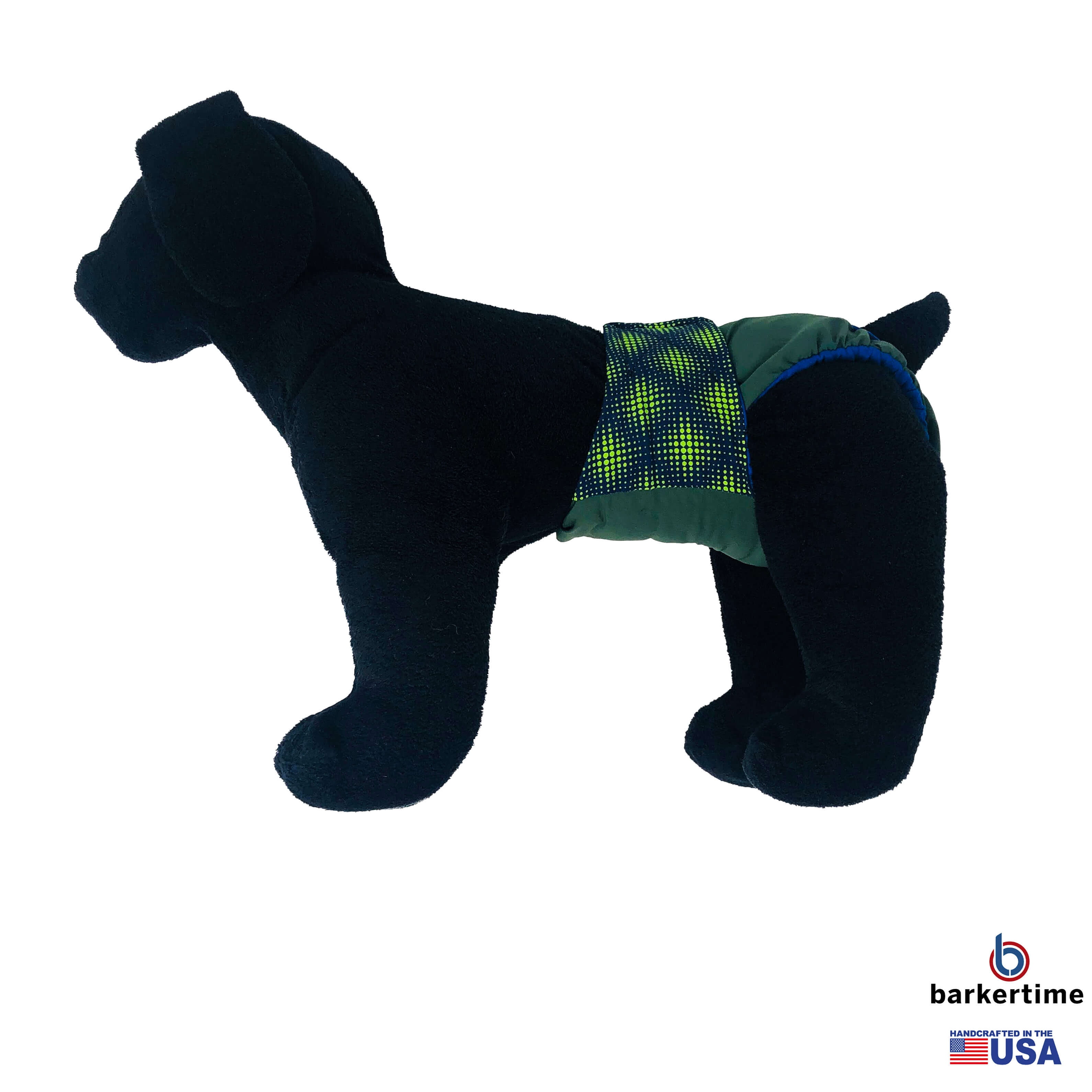 Barkertime Green Dots on Green Dog Diaper