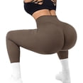 thumbnail image 2 of Outfmvch compression leggings for women Bootcut Pants Workout Running Yoga Pant Pull On Side Pockets Athletic Gym Workout Pants Workout Leggings Womens No Front Seam Leggings for Women Coffee S, 2 of 5
