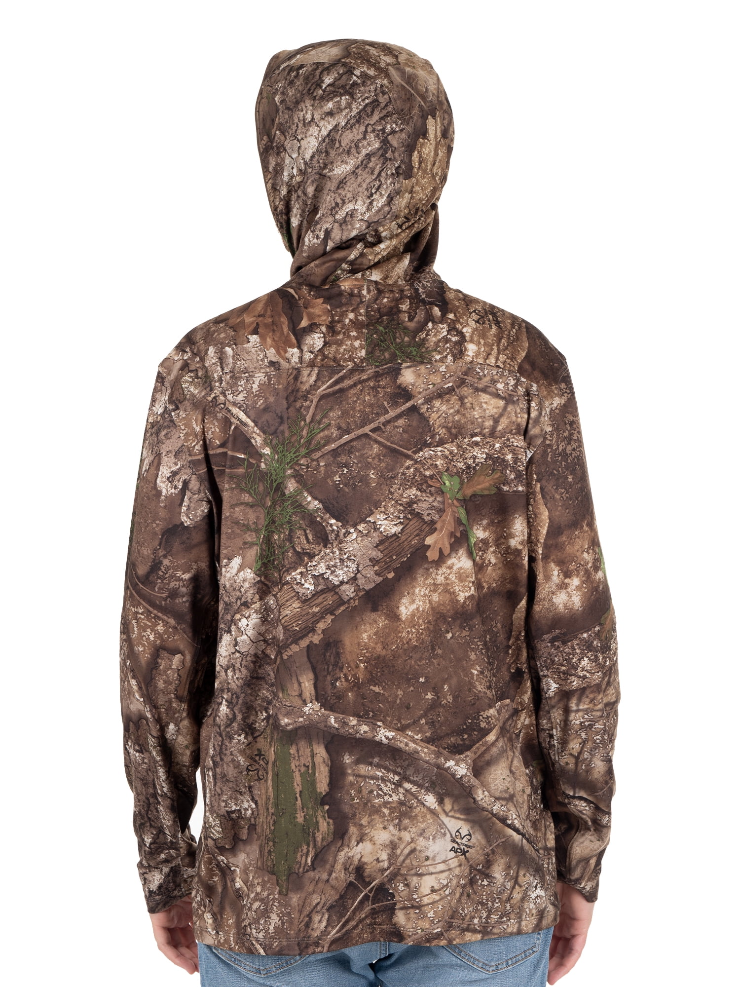 Realtree Men's Long Sleeve Performance Fishing Hoodie, L