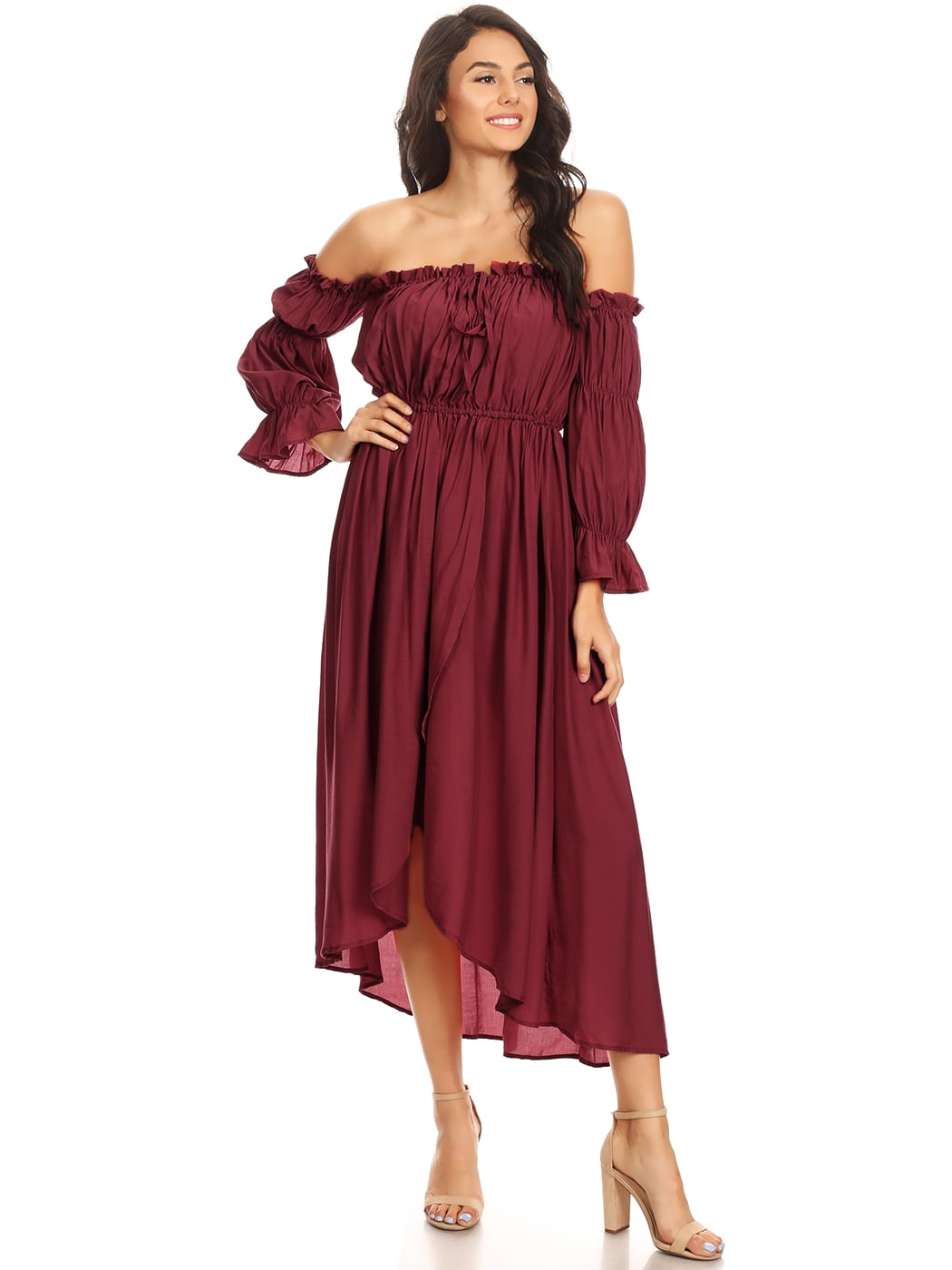 off the shoulder long sundress