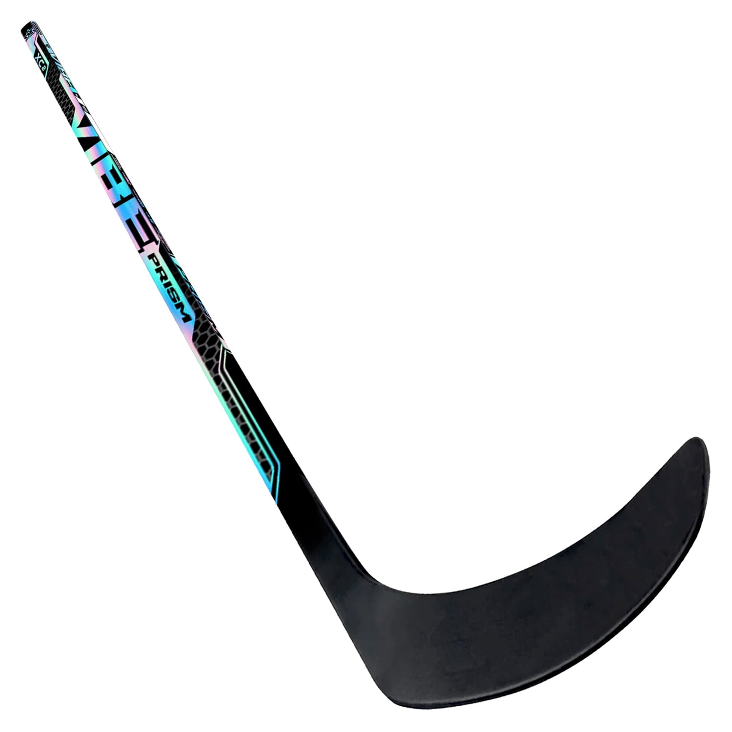 VIBE Prism XC2 Composite Ice Hockey Stick – Youth 50" – Left Hand Curve, Mid Kick Point, 20 Flex, Lie 5 – Holographic Design