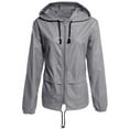 thumbnail image 3 of Women's Lightweight Hooded Raincoat Waterproof Packable Active Outdoor Rain Jacket(S-2XL), 3 of 7