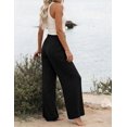 thumbnail image 3 of Women's High Waisted Wide Leg Dress Pants,Solid Business Casual Work Trousers with Pockets, 3 of 9