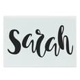thumbnail image 1 of Sarah Cutting Board, Monochrome Popular Female Name Modern Calligraphy Hand Drawn Signature Lettering, Decorative Tempered Glass Cutting and Serving Board, Large Size, Black and White, by Ambesonne, 1 of 1