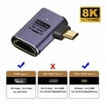 thumbnail image 4 of Chenyang Right Angled Micro HDMI Male to HDMI 2.1 Female UHD Extension Gold Converter Adapter Support 8K 60hz HDTV, 4 of 7