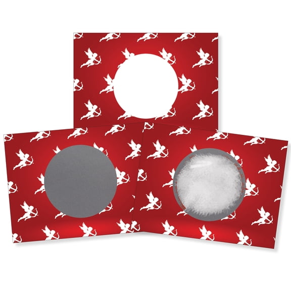 Valentine's Day Mini Red Cupid DIY Scratch Off Note Cards 20 Count by My Scratch Offs