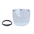 thumbnail image 3 of Universal Retro Bubble Motorcycle Helmet Visor - UV and Scratch Resistant Lens for Standard 3-Snap Open Face Helmets, Windproof Design, 3 of 7