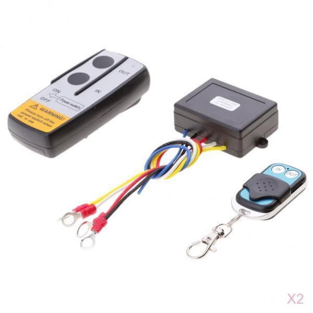2x Kit de telemando inalámbrico de 12 V / 50 pies para camión ATV Winch KLS-205/2