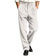 thumbnail image 5 of Mens Corduroy Pants Classic Fit Stretch Waist Casual Dress Pants Straight Leg Stretchy Tailored Business Slacks with Pocket, 5 of 8