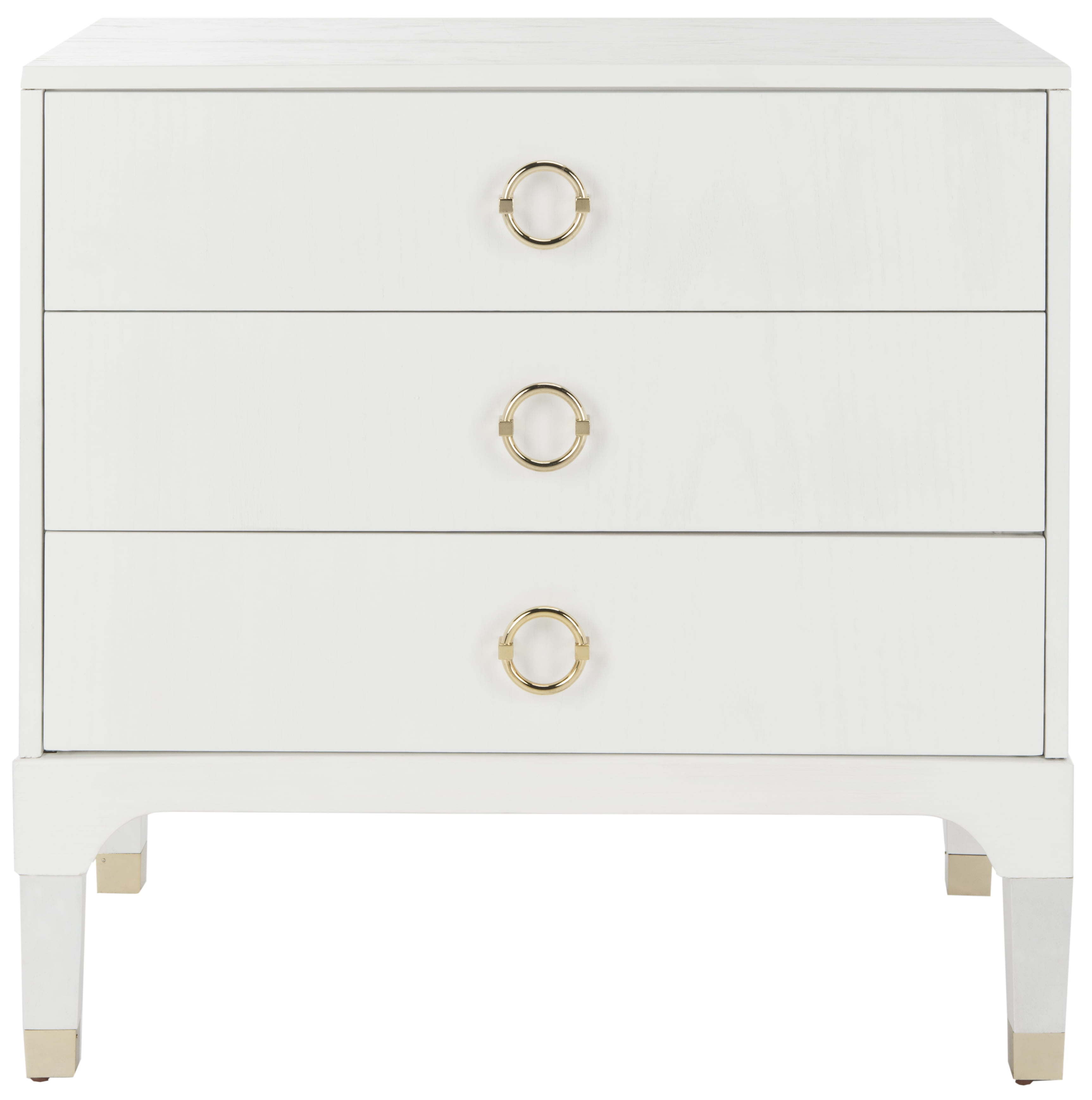Safavieh Lorna Modern 3 Drawer Contemporary Night Stand Walmart