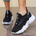 thumbnail image 6 of Pandaie Sneakers for Women Platform Running Tennis Shoes Comfortable Athletic Walking Gym Workout Non Slip Casual Shoes (Black,6.5), 6 of 6