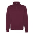 thumbnail image 1 of Jerzees NuBlend - Sudadera con cuello de cadete y cremallera de 1/4 para hombre, color granate, 3XL Jerzees 995MR, 1 of 1