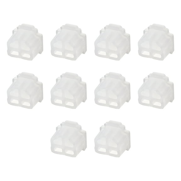 Silicone Telephone Modular Port RJ11 Anti-Dust Stopper Cap Cover Clear 10 pcs