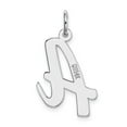 thumbnail image 3 of 14k White Gold Large Script Letter A Initial Charm Pendant, 3 of 4