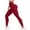 A02_Red, variant on Yghzkop Women's High Waisted Ribbed Yoga Pants Tummy Control Butt Lifting Workout Leggings Solid Color Vertical Stripe Threaded Gym Running Compression Tight Fitting Athleisure Streetwear
