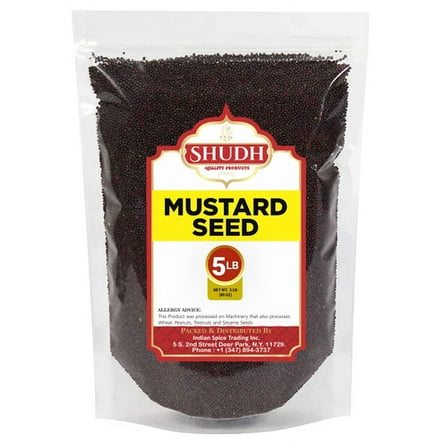 Black Mustard Seed 5 LB | 80 oz | Whole Spice (Kali Rai)~ All Natural | Gluten Friendly | NON-GMO | Vegan | Indian Origin
