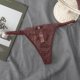 thumbnail image 3 of Tanga Sexy de encaje transparente para mujer, ropa interior de cintura baja, Tanga ahuecado, Tanga sin costuras, parte trasera en T, lencería femenina, 3 of 5