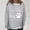 Gray, variant on Enjoytime Sweatshirt for Women Printed Crewneck Long Sleeve Lightweight Pullover Tops Fashion Plus Size Clothes 2025