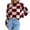 Wine, variant on BXINGOHAI Women's Plaid Knitted Sweater Color Block Long Sleeve Pullover Tops Crewneck Style Knitwear Today Sales Khaki,S