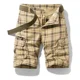 thumbnail image 1 of Pantalones Cortos Casuales De Hombre A Cuadros 100% Algodón, 1 of 2