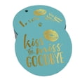 thumbnail image 1 of Inkdotpot Pack Of 100 Kiss The Miss Goodbye Bridal Shower Favor Paper Tags Craft Real Gold Foil Hang Tags, 1 of 1