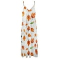 thumbnail image 4 of Autumn Harvest Maple Leaves Thanksgiving Sleeveless Dress Woman Fashion Long Dresses Women's Summer Suit Dress Summer 2025 Women, 4 of 7