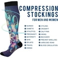 thumbnail image 4 of FREEAMG Beautiful Mandala Pattern Compression Socks for Women and Men(2Pairs)-Best Support for Running, Athletic, Nursing, Travel, 4 of 7