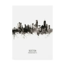 Trademark Fine Art 'Boston Massachusetts Skyline Portrait II' Canvas Art by Michael Tompsett