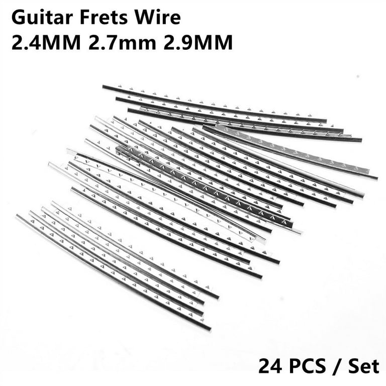 24 Pcs Guitar Frets Wire Fingerboard Nickel Silver 2.4MM 2.7mm 2.9